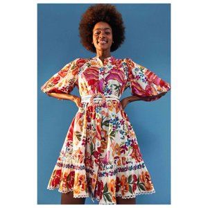 NWT - Farm Rio Spring Banana Mini Dress with Belt  - Small